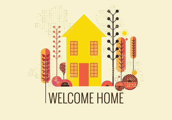 700x490 Retro Style Welcome Home Vector