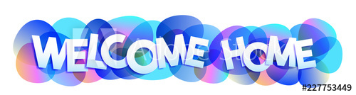 500x134 Welcome Home Vector Letters Banner