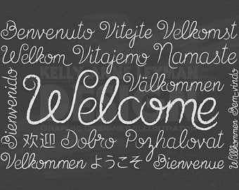 Welcome In Different Languages Vector