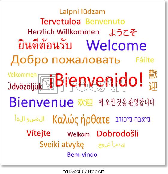 Welcome In Different Languages Vector at Vectorified.com | Collection ...