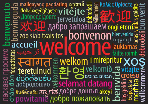 Welcome In Different Languages Vector at Vectorified.com | Collection ...