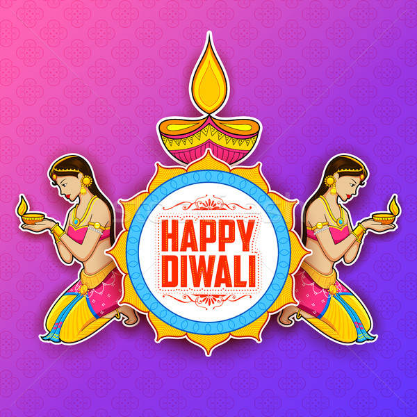 Lady Burning Diya On Happy Diwal Holiday Background For Light 600x600 Lady Burning Diya On Happy Diwal Holiday Background For Light