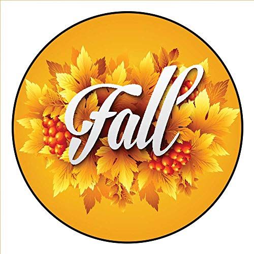 500x500 Hua Wu Chou Round Chair Matround Welcome Mat Autumn