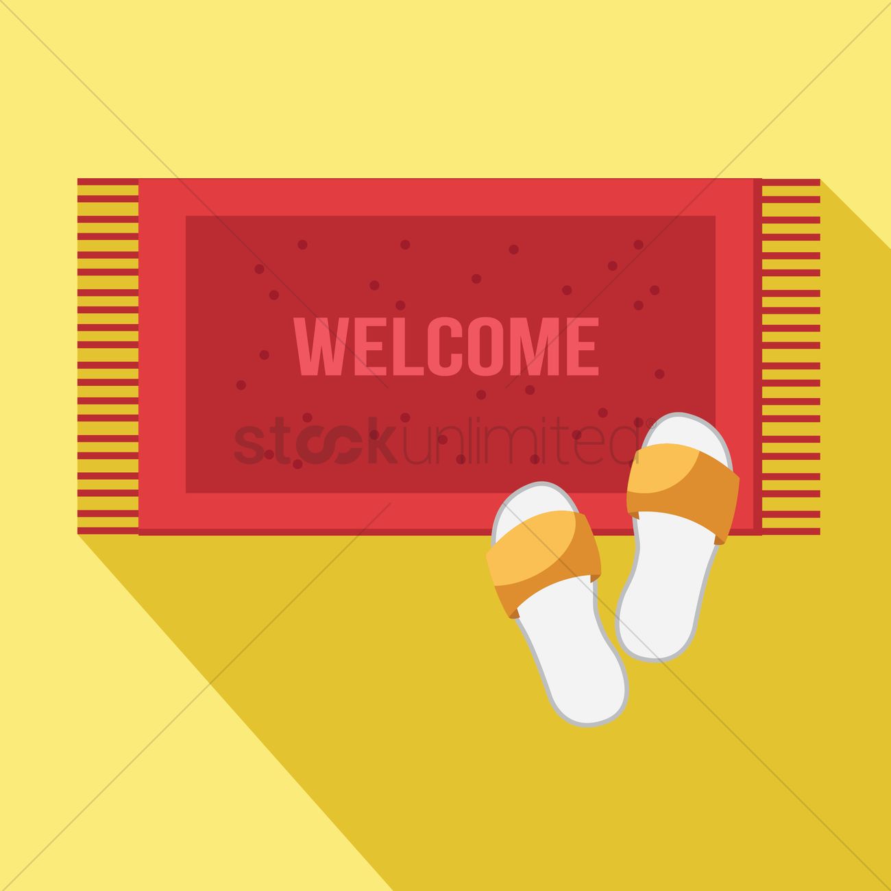 1300x1300 Welcome Mat Vector Image