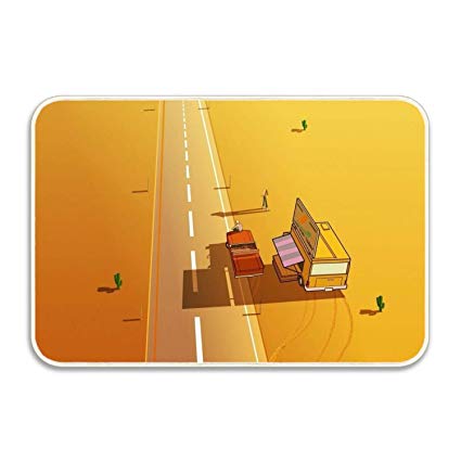 425x425 Wyfg Fashion Print Door Mat Artistic Vector Truck