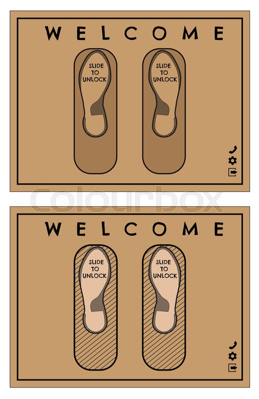 520x800 Door Mat Or Rug Design In Web Style Stock Vector Colourbox