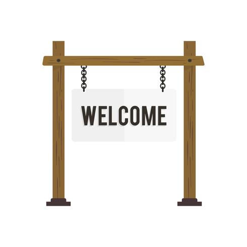 490x490 Illustration Of Welcome Sign Vector