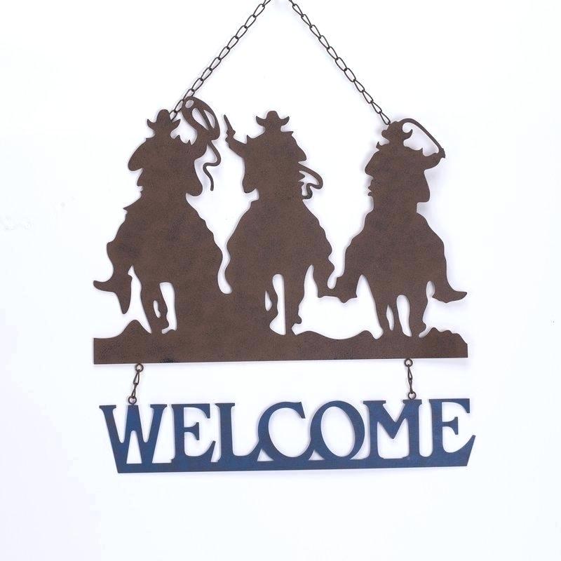 800x800 Cowboy Metal Welcome Sign Hanging Wall Open Vector Decor Pvc Post