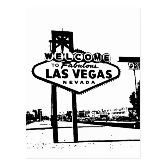 Welcome To Fabulous Las Vegas Bampw Vector Graphic Postcard Zazzle 540x540 Welcome To Fabulous Las Vegas Bampw Vector Graphic Postcard Zazzle