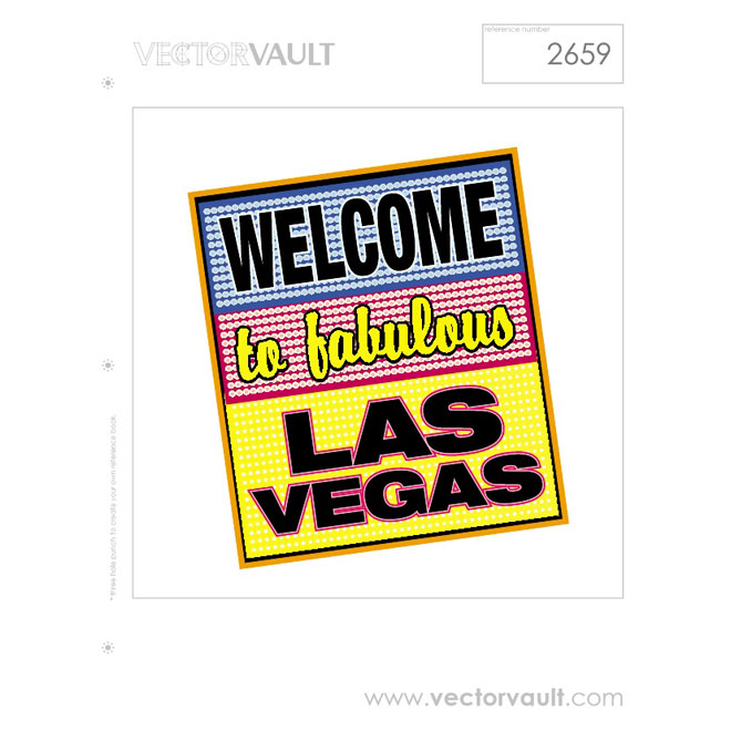 660x660 Welcome To Las Vegas Vector Sticker