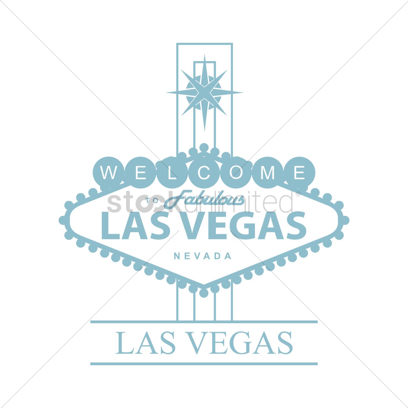 1300x1300 Welcome To Fabulous Las Vegas Vector Image