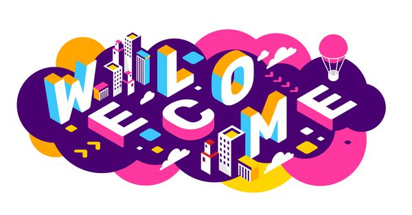 600x313 Welcome Business Words Illustration Vector Free Download
