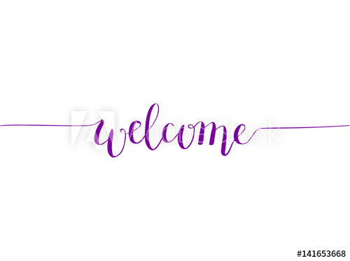 500x373 Welcome Vector Hand Drawn Calligraphy Lettering For Your Design