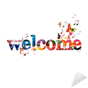 309x311 Download Colorful Welcome Vector Background With Butterflies