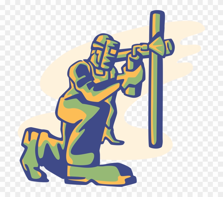 880x780 Vector Illustration Of Welder Shielded Metal Arc Welding
