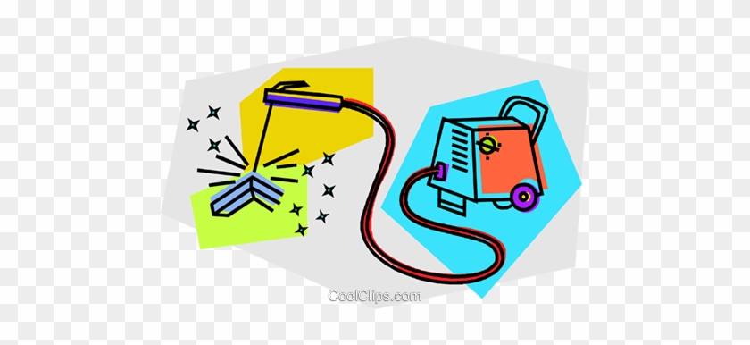 840x386 Arc Welder With Generator Royalty Free Vector Clip