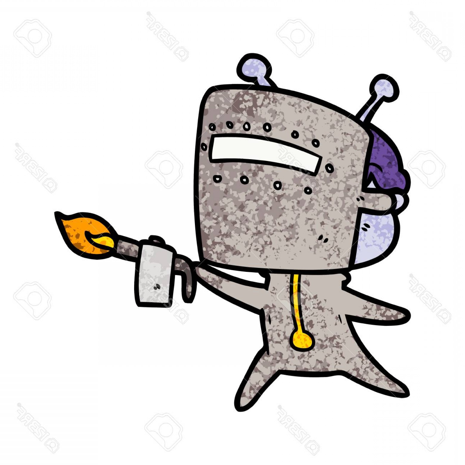 1560x1560 Photostock Vector Friendly Cartoon Spaceman Welding Vector