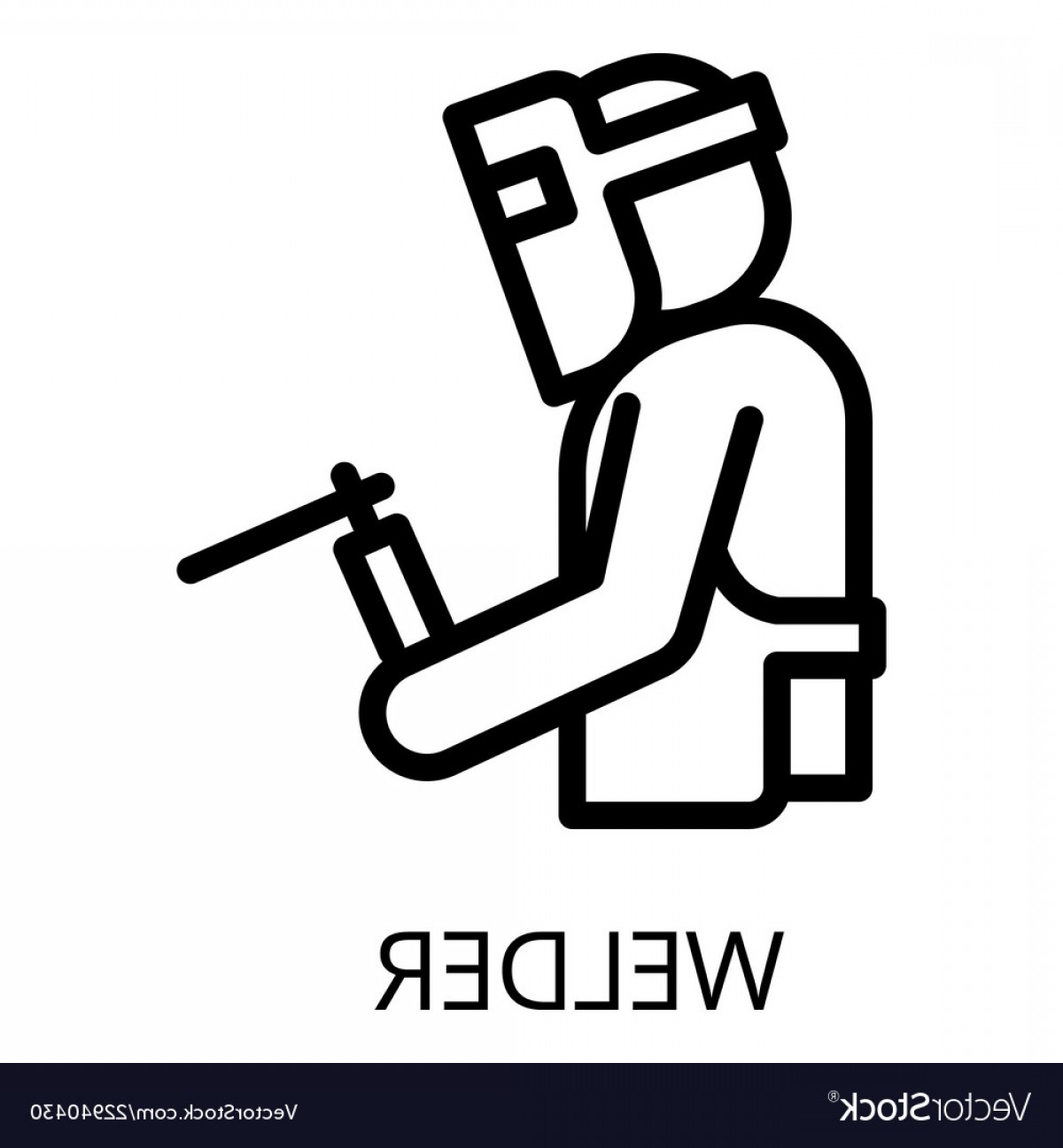1200x1296 Welder Icon Outline Style Vector Handandbeak