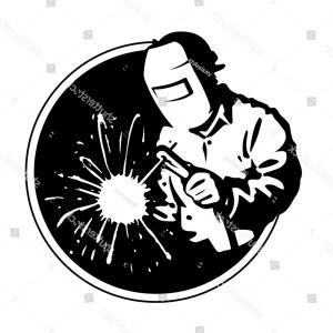 300x300 Welder With Welding Torch Vector Catchsplace