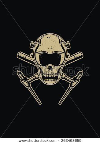 327x470 Welding Skull Logo