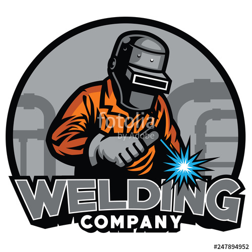 Welder Working With Weld Helmet In Badge Design Style Stock Image 500x500 Welder Working With Weld Helmet In Badge Design Style Stock Image