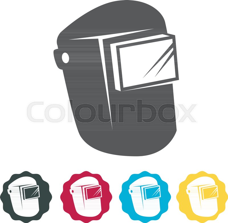 800x781 Welding Safety Helmet Icon As Stock Vector Colourbox