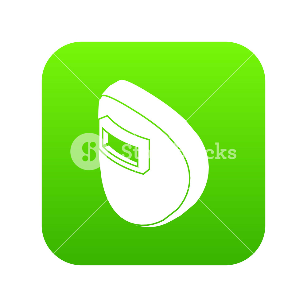 Round Welding Mask Icon Green Vector Isolated On White Background 1000x1000 Round Welding Mask Icon Green Vector Isolated On White Background