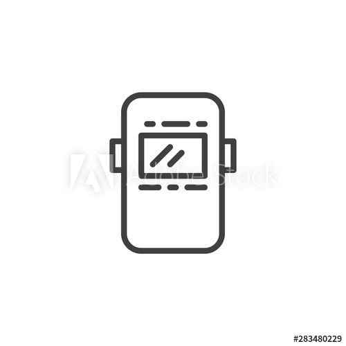 Welder Mask Line Icon Linear Style Sign For Mobile Concept 500x500 Welder Mask Line Icon Linear Style Sign For Mobile Concept
