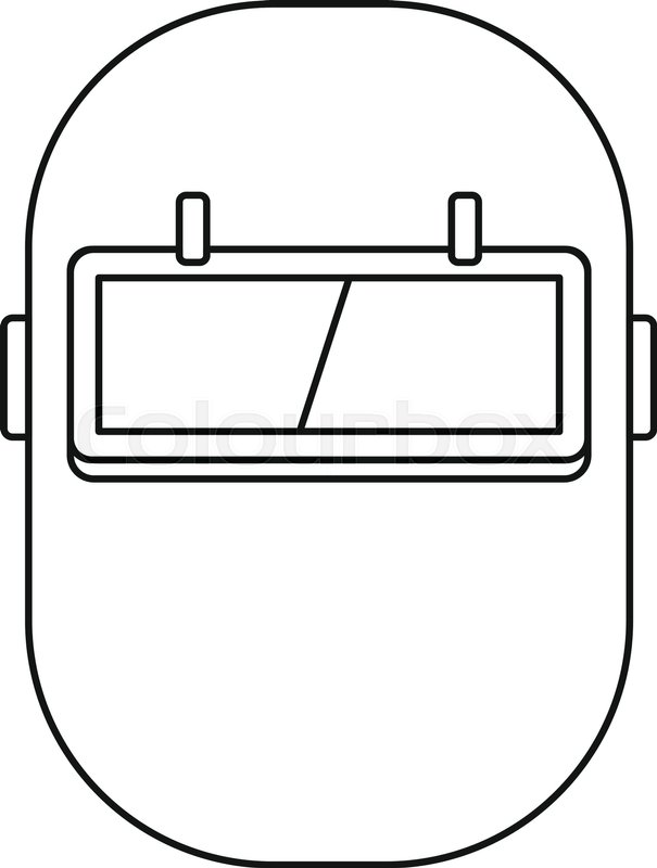 Welding Mask Icon In Outline Style Stock Vector Colourbox 605x800 Welding Mask Icon In Outline Style Stock Vector Colourbox