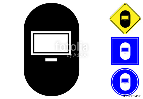 Welding Mask Pictogram And Signs Stock Image And Royalty Free 500x348 Welding Mask Pictogram And Signs Stock Image And Royalty Free