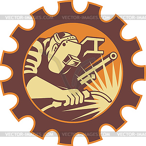 Welder Worker Welding Torch Retro 300x300 Welder Worker Welding Torch Retro