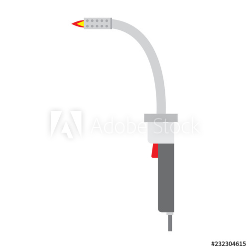 Mig Welding Torch In Hand Icon White Isolated On Color Background 500x500 Mig Welding Torch In Hand Icon White Isolated On Color Background