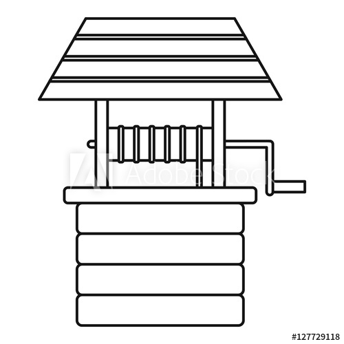 500x500 Water Well Icon Outline Illustration Of Water Well Vector Icon