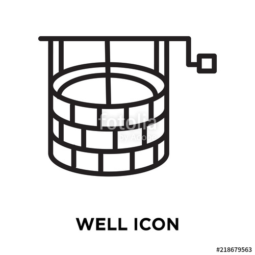 500x500 Well Icon On White Background Modern Icons Vector Illustration