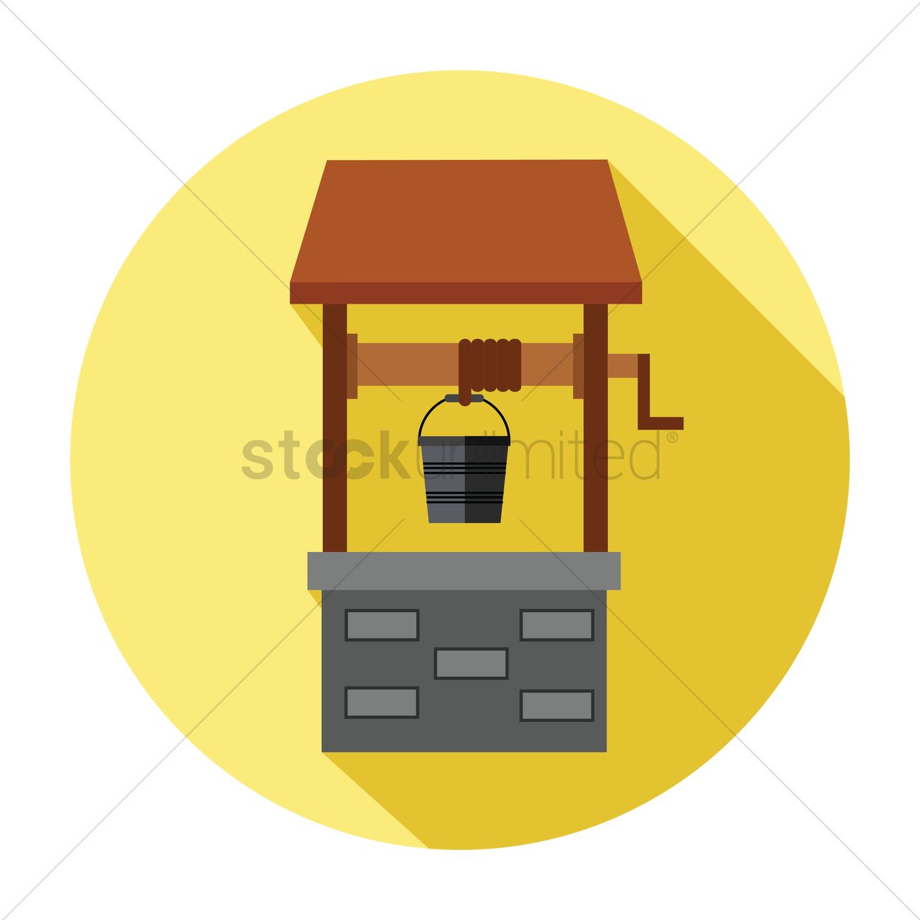 1300x1300 Free Water Well Vector Image