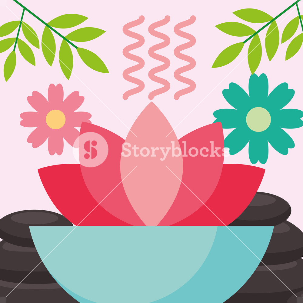 1000x1000 Aromatherapy Lotus Flower Stone Health Spa Wellness Vector