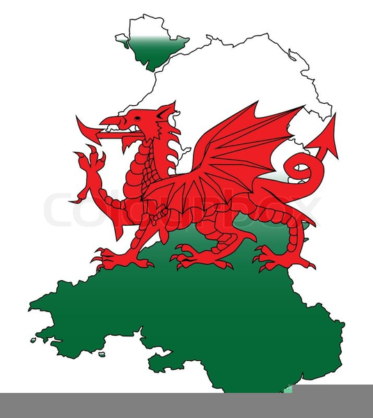 536x600 Welsh Flag Clipart