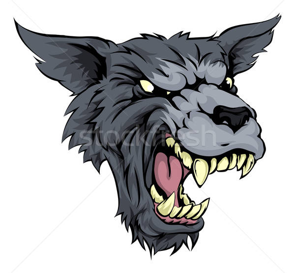 600x555 Mean Wolf Or Werewolf Vector Illustration Christos Georghiou