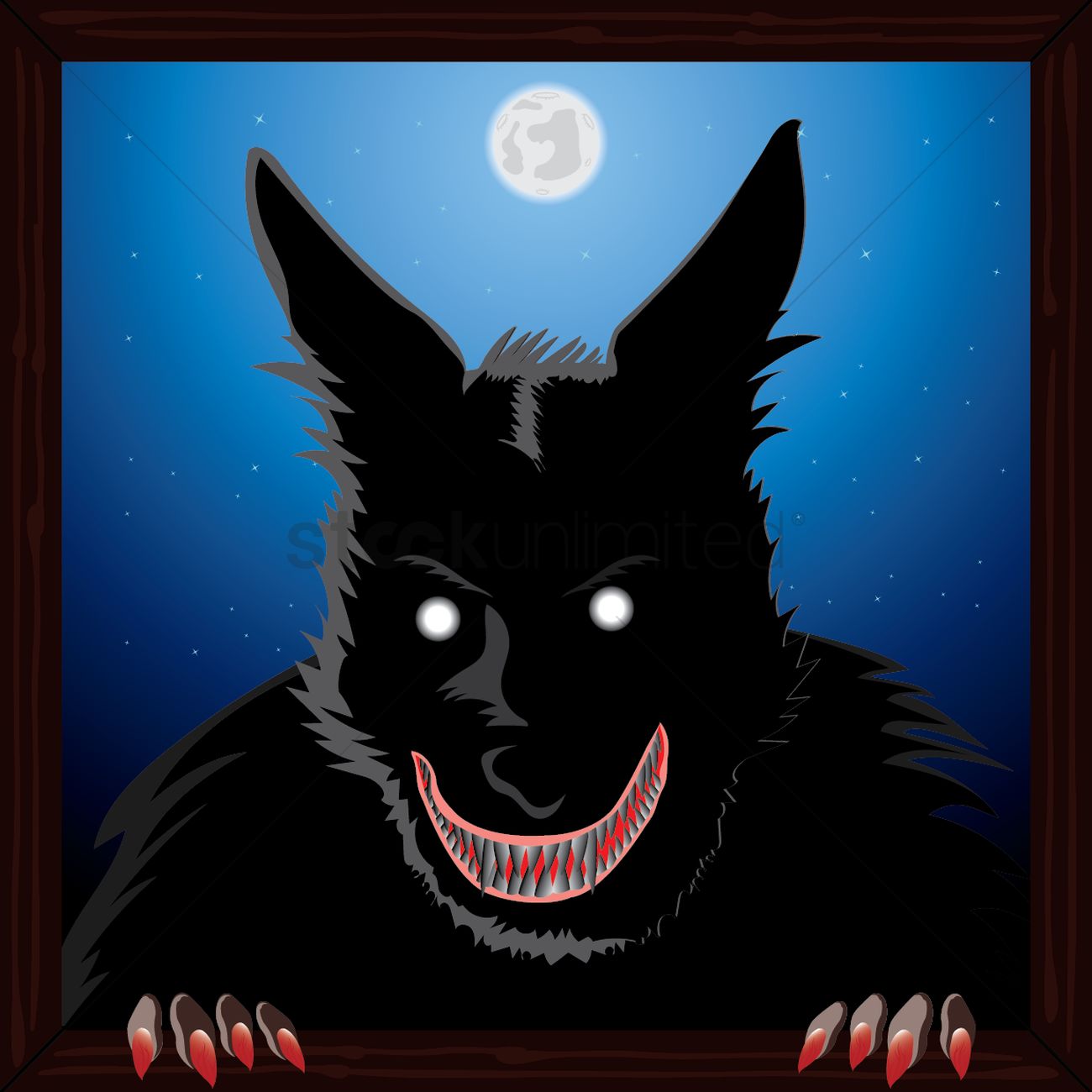 1300x1300 Werewolf Vector Image
