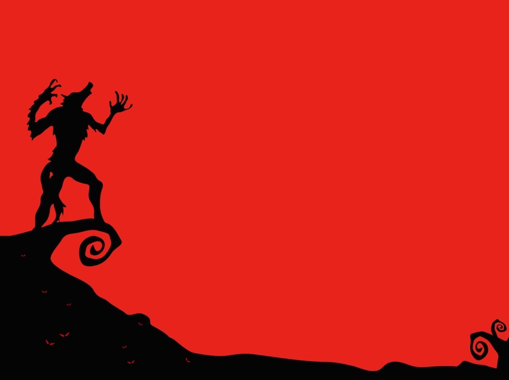 1024x765 Creepy Werewolf Vector Art Graphics