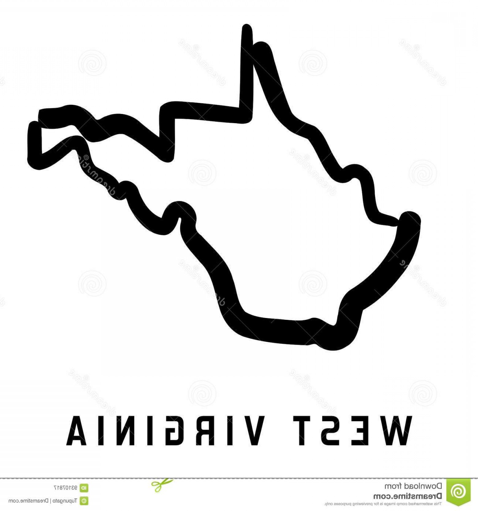 1560x1668 Stock Illustration West Virginia Simple Logo State Map Outline