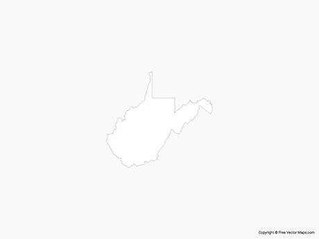 460x345 Vector Map Of West Virginia