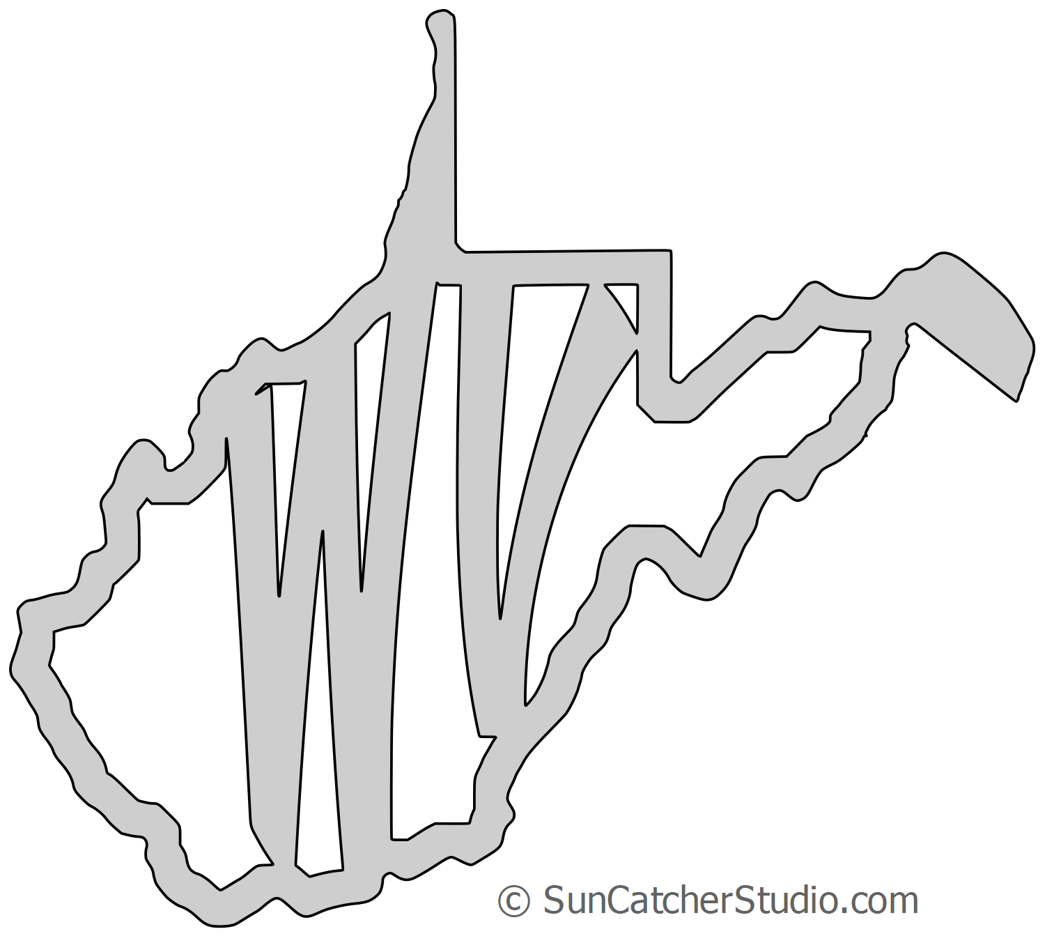 West Virginia Outline Vector at Vectorified.com | Collection of West