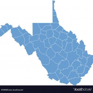 300x300 Photostock Vector Virginia Map Outline Smooth Simplified Us State