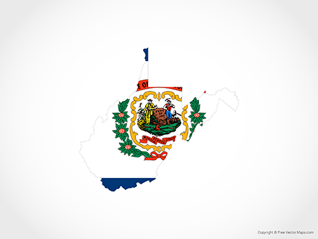 460x345 Vector Map Of West Virginia