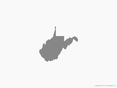460x345 Vector Map Of West Virginia