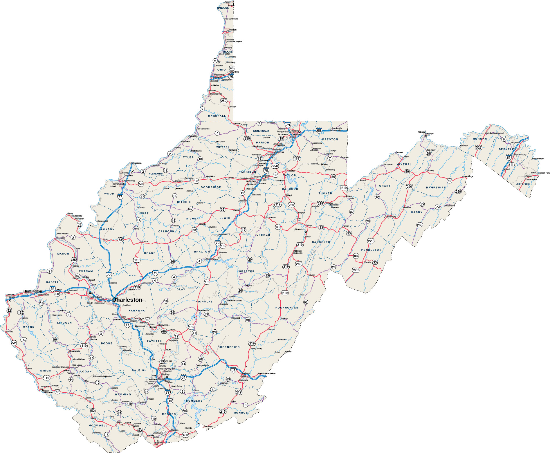 1895x1561 West Virginia Joinable Map Digital Vector Creative Force