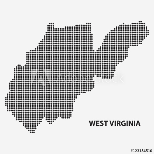 500x500 Dotted Map Of The State West Virginia Vector Illustration