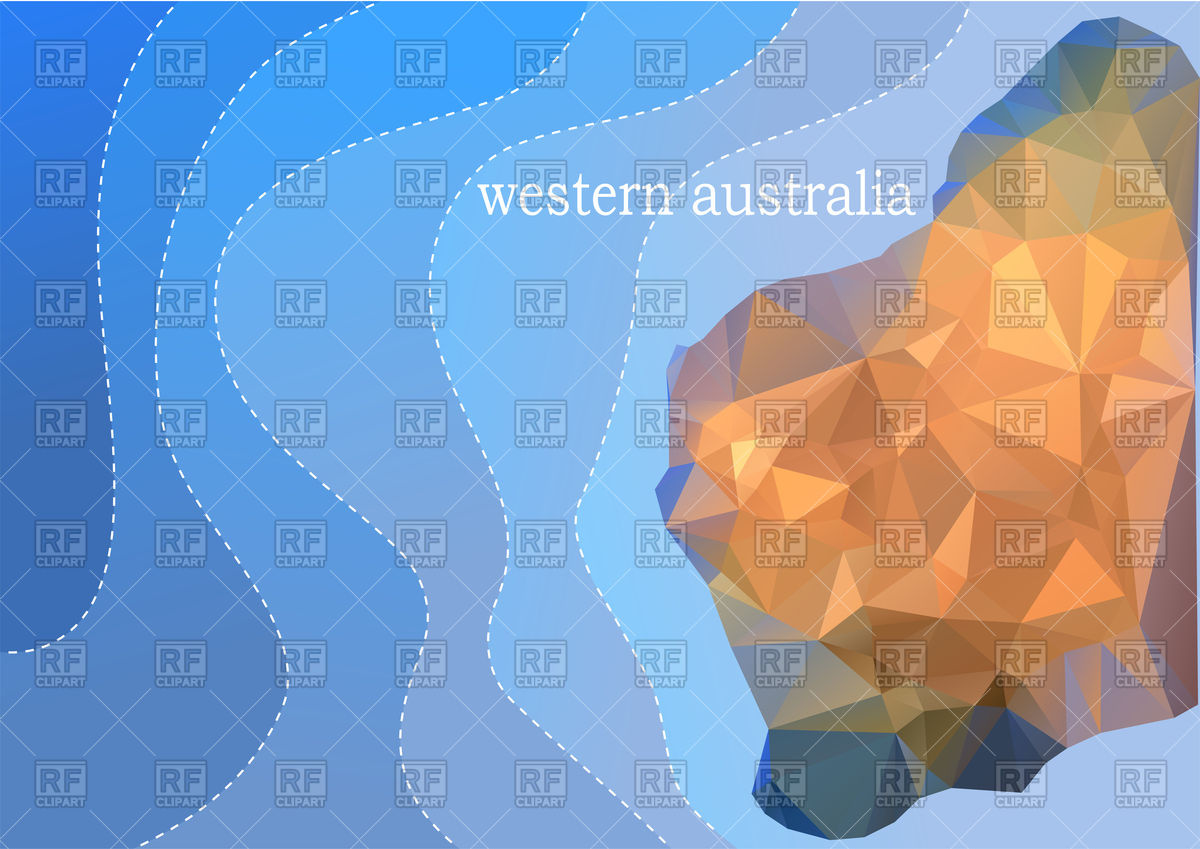 1200x849 Western Australia Abstract Map Background Vector Image Of Travel