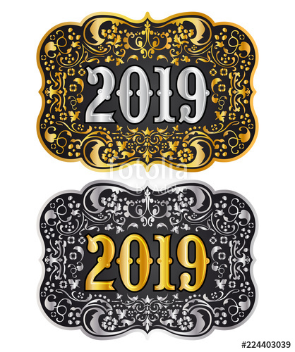 New Year Cowboy Belt Buckle Gold And Silver Design 418x500 New Year Cowboy Belt Buckle Gold And Silver Design